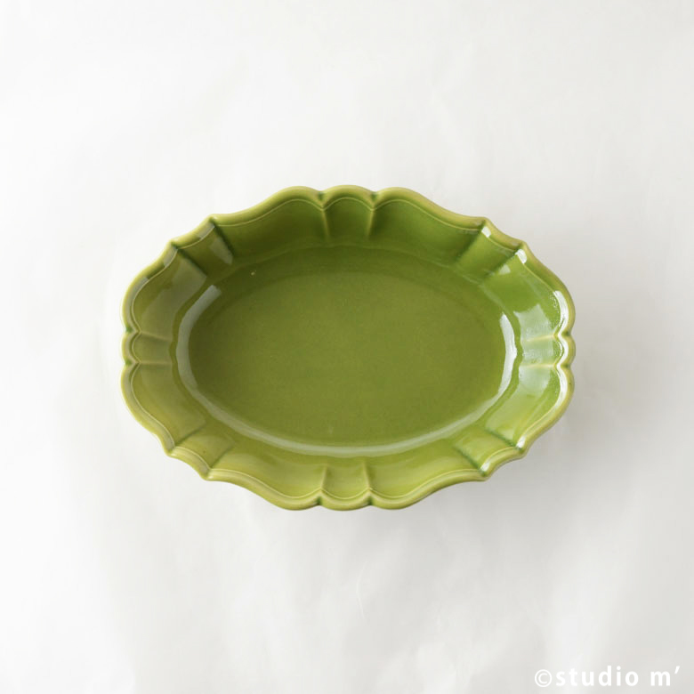 STUDIO M'-RAKOTT KRUMPLI貝殼焗烤皿L/綠