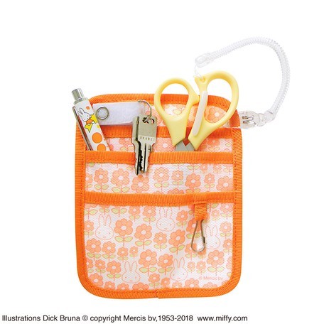 [現貨] Miffy橙色花花筆袋