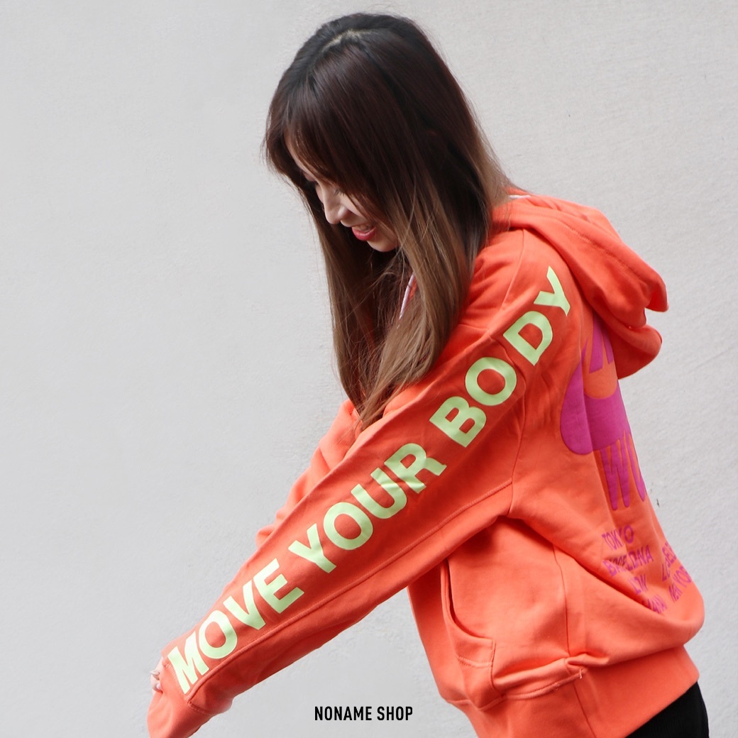 NIKE NSW World Tour 背殺 夜光 世界 連帽 帽TEE 橘