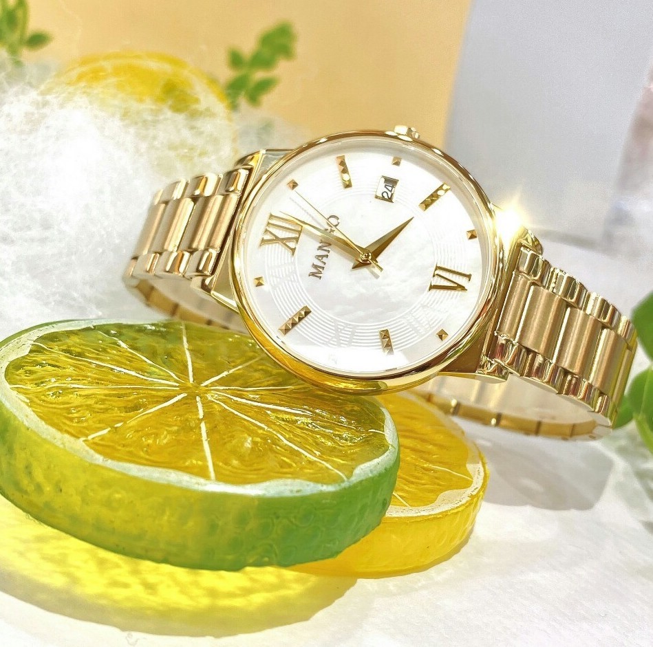 【MANGO】知性羅馬時刻 貝殼面金色女錶 MA6756L-GD 36mm 現代鐘錶
