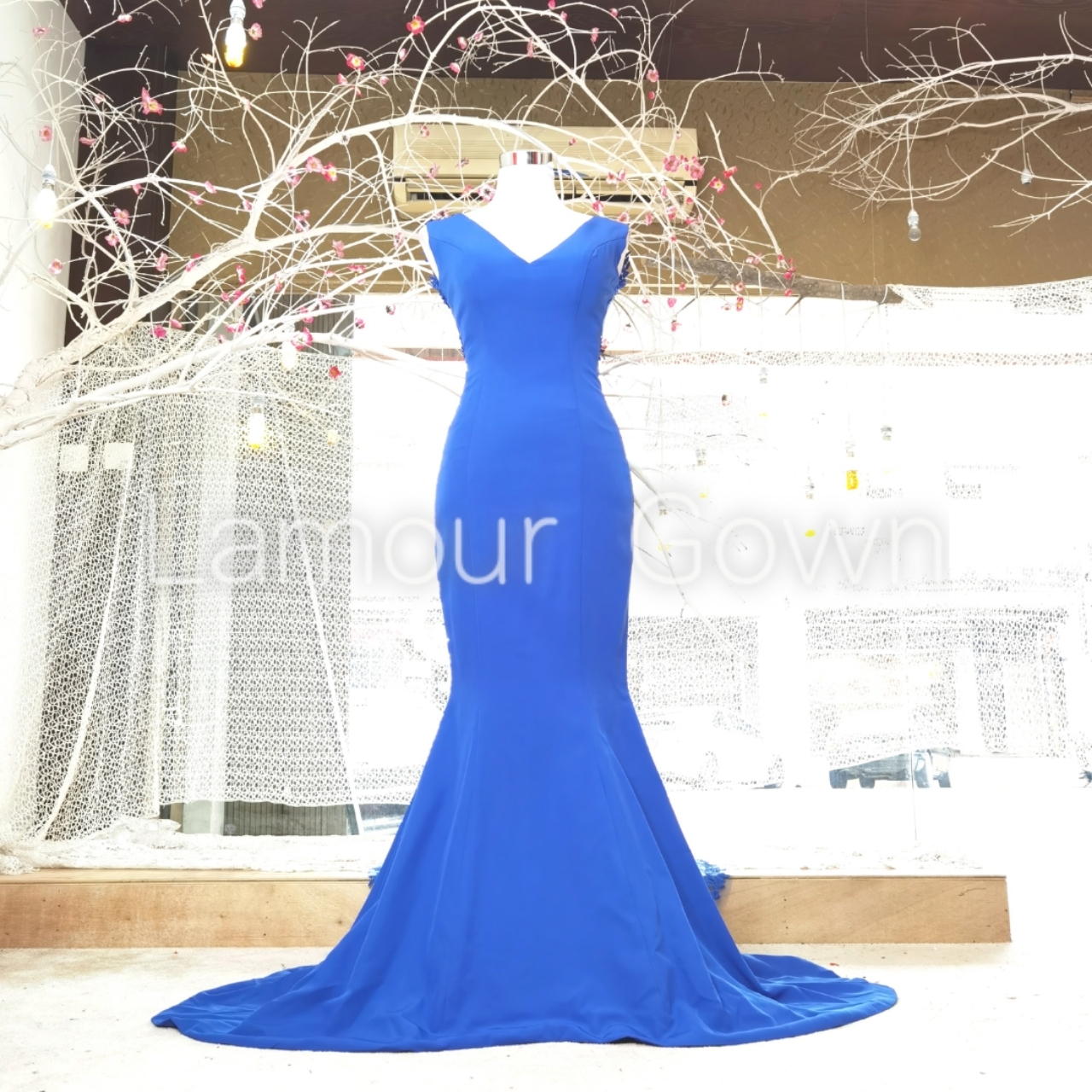royal blue dinner gown