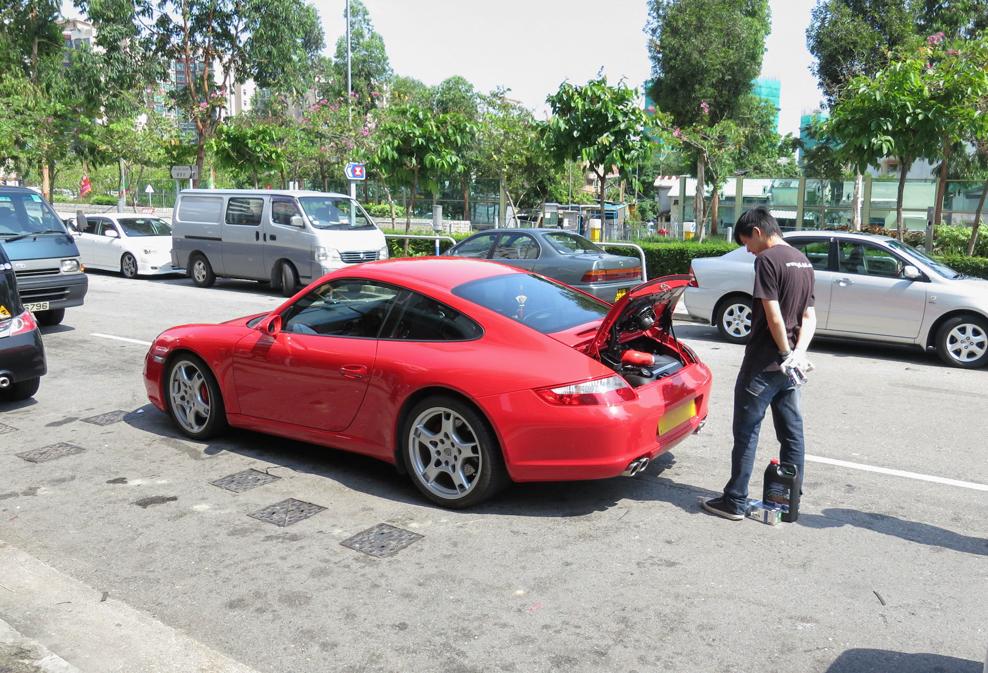 porsche 997 1 red engine restorer yuen long