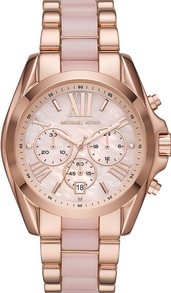 萬年鐘錶 - Michael Kors /  MK女錶  三眼珍珠母貝面盤女錶 MK6830  錶徑43MM