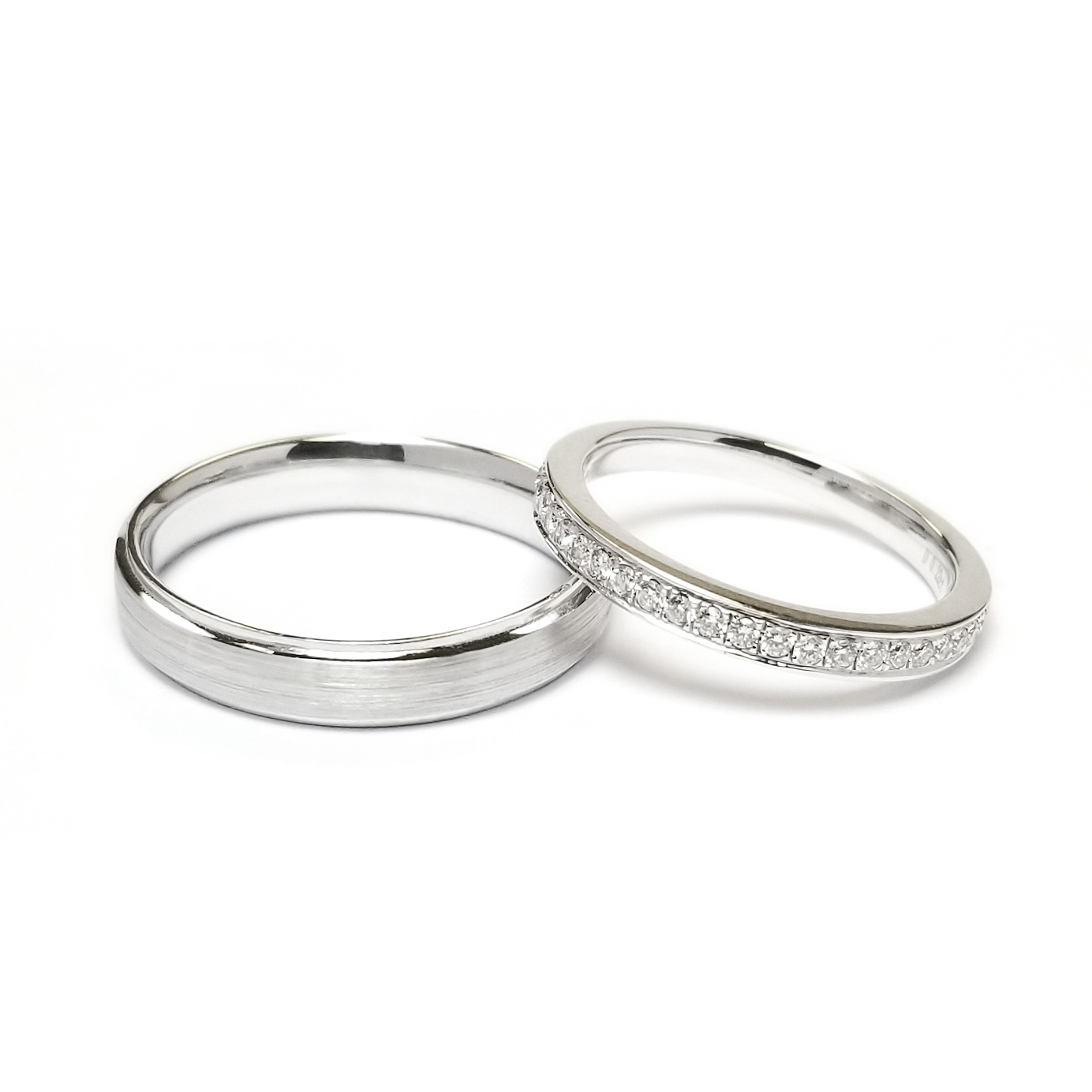 PT950鉑金天然鑽石結婚戒指