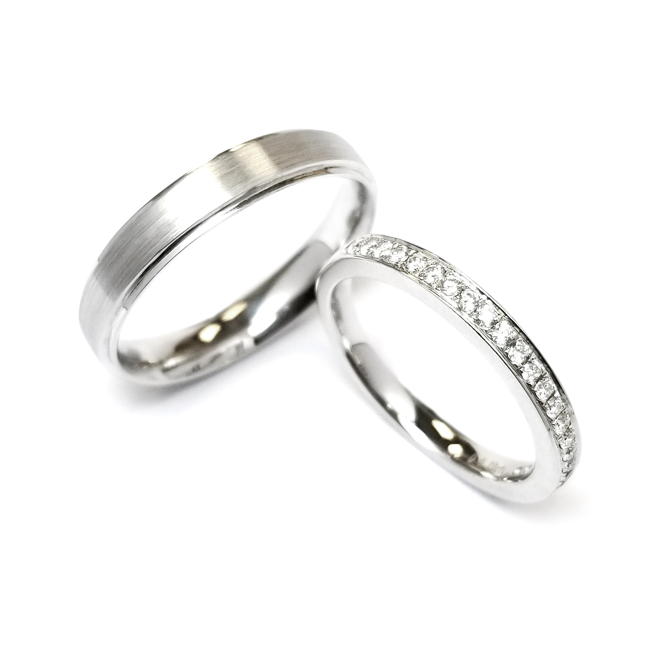 PT950鉑金天然鑽石結婚戒指