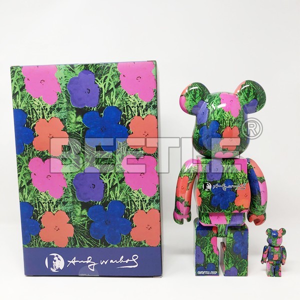 BE@RBRICK ANDY WARHOL Flowers 1000% BEETLE BE@RBRICK ANDY WARHOL FLOWERS 藍花安迪沃荷100 400%