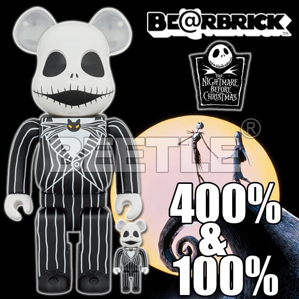 BEETLE BE@RBRICK 聖誕夜驚魂傑克JACK BEARBRICK 庫柏力克熊400% 100