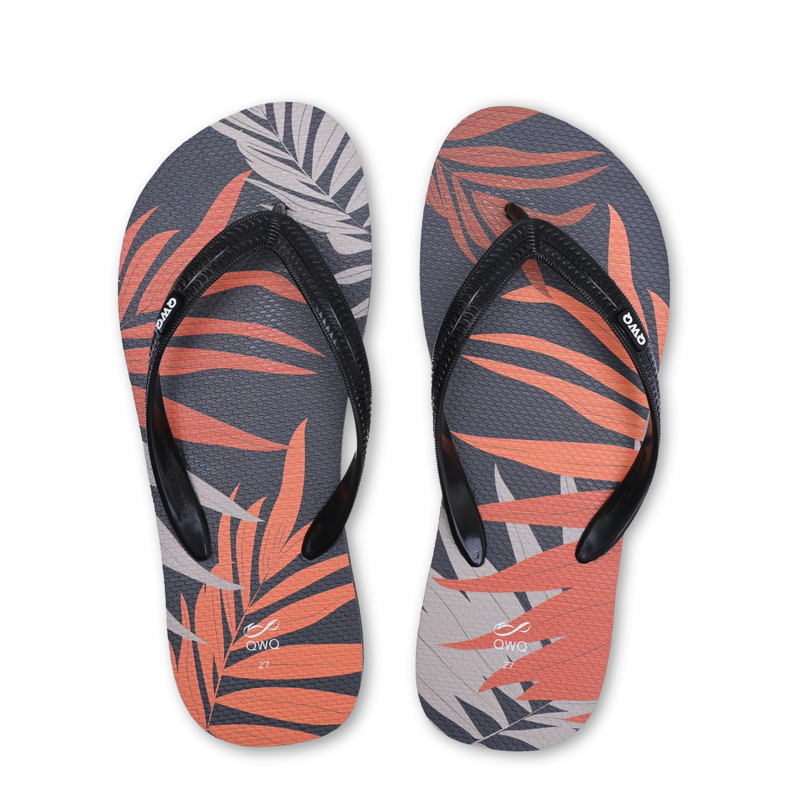 Aloha 黑色  插圖男款夾腳拖鞋 夏天風情風格款 Joyful 就苡系列