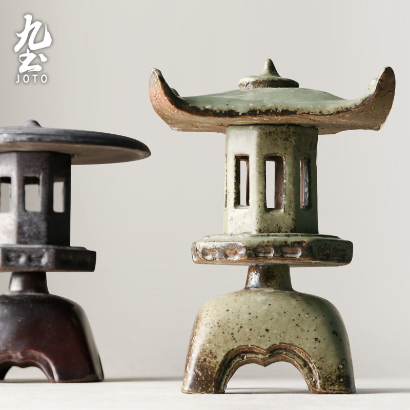 九土日式粗陶復古香爐燭台_PJR0077