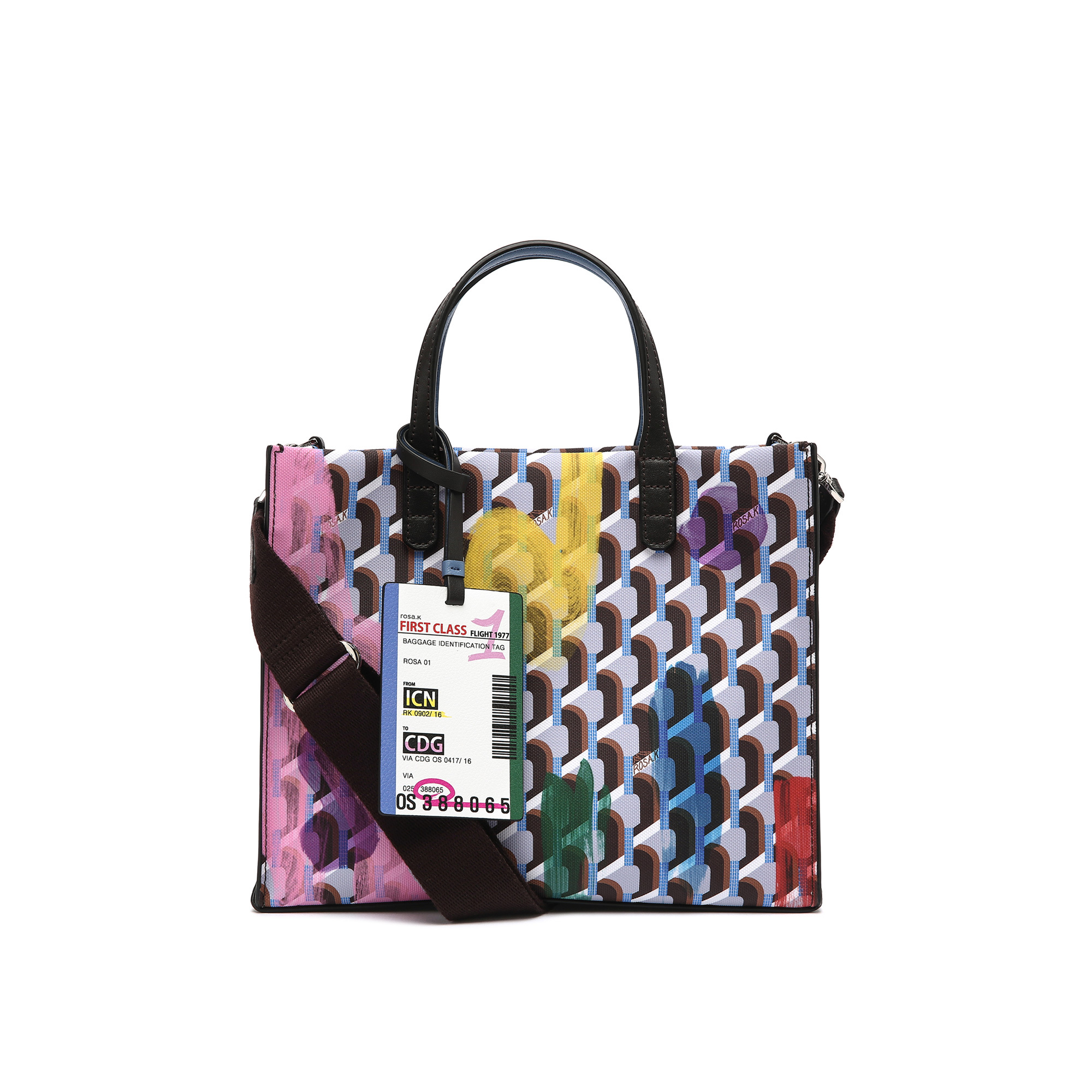rosa.K Cabas Monogram UNTITLE DAY TOTE - MULTI_M