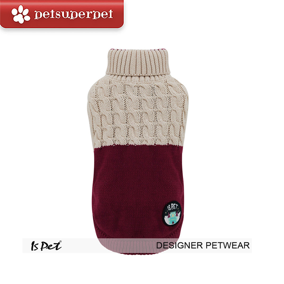 IsPet - 寵物全棉毛衣 - 紅色 [3尺寸]