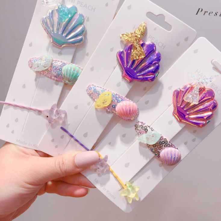 貝殼公主髮夾組