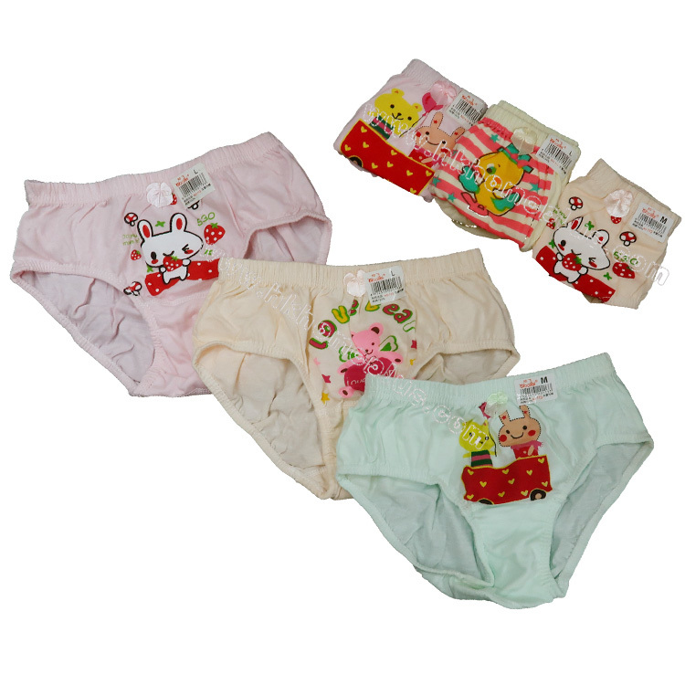 4條裝 柏飛: 女童公仔內褲 (M-3XL碼)