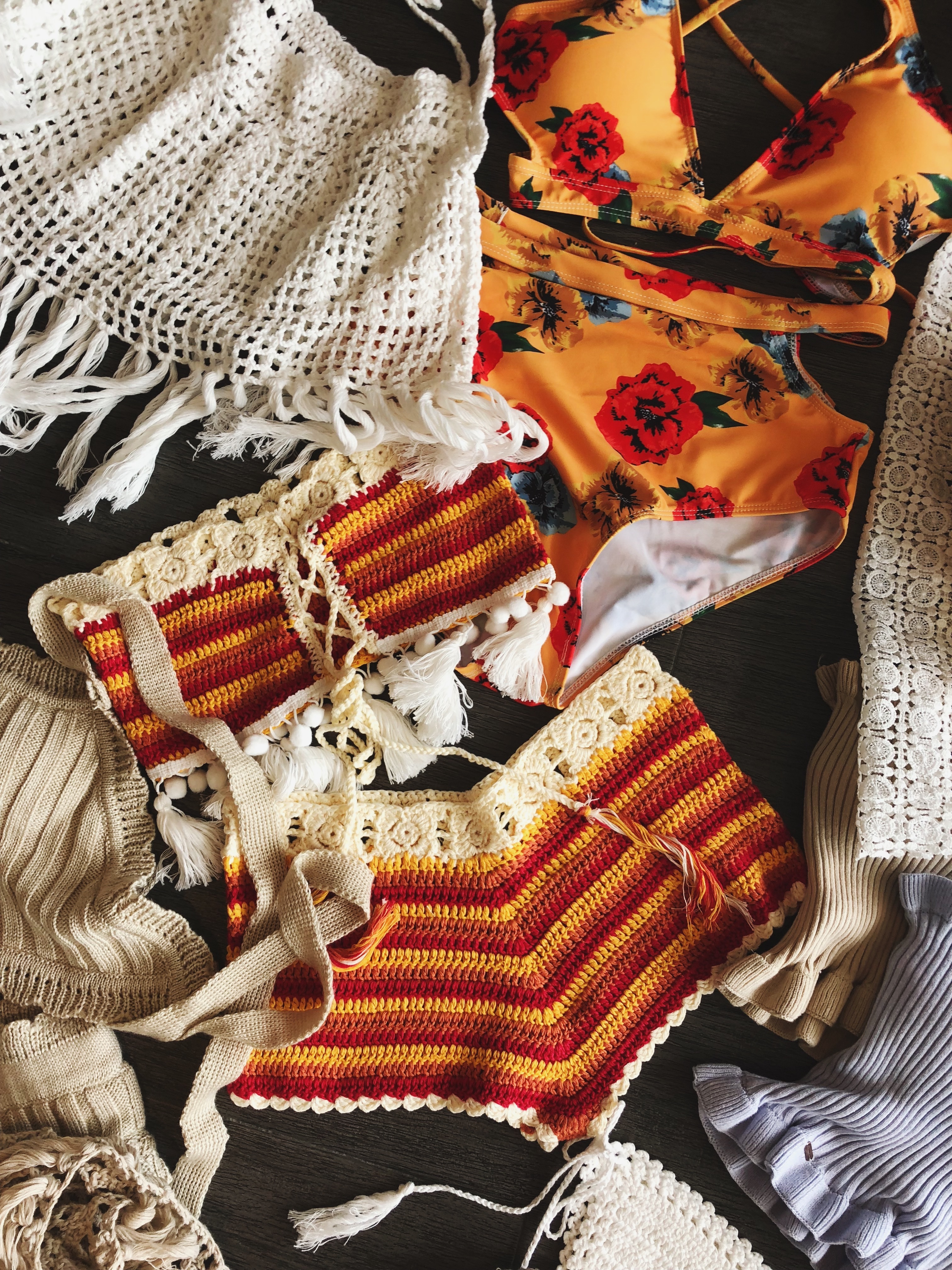 Festival 音樂節 夕陽漸層手工編織套裝