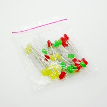 3mm LED 包 (3色x10個)