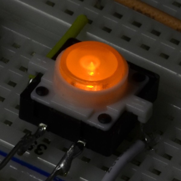 LED 燈輕觸開關按鈕(橘色) Tactile Button