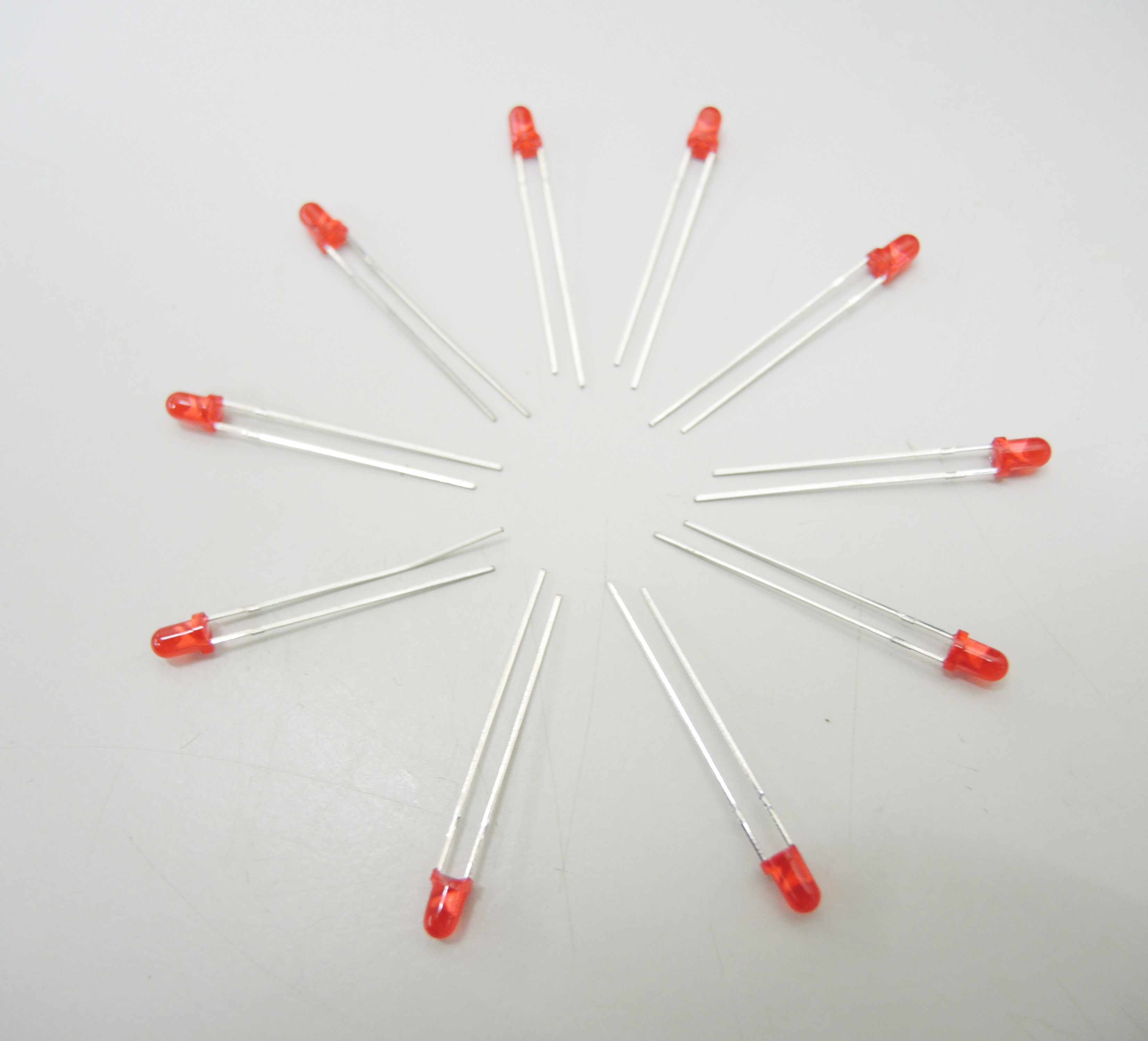 LED 3Φ紅色(1包10個)