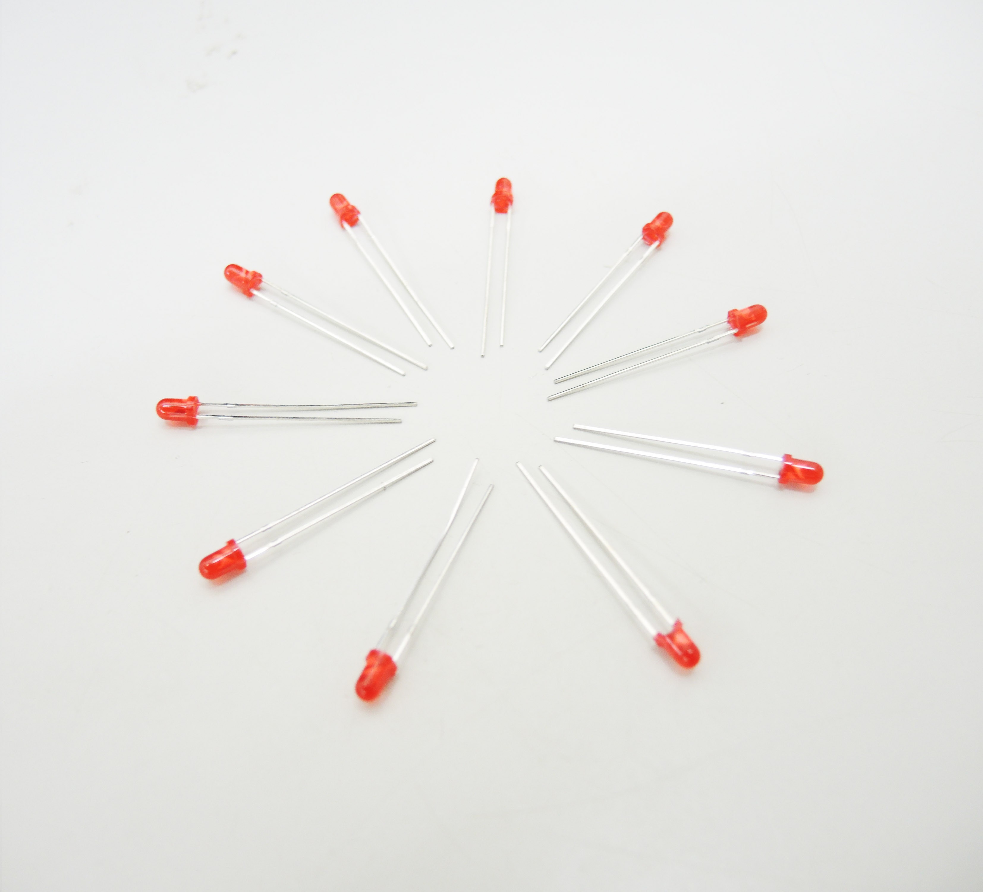 LED 3Φ紅色(1包10個)