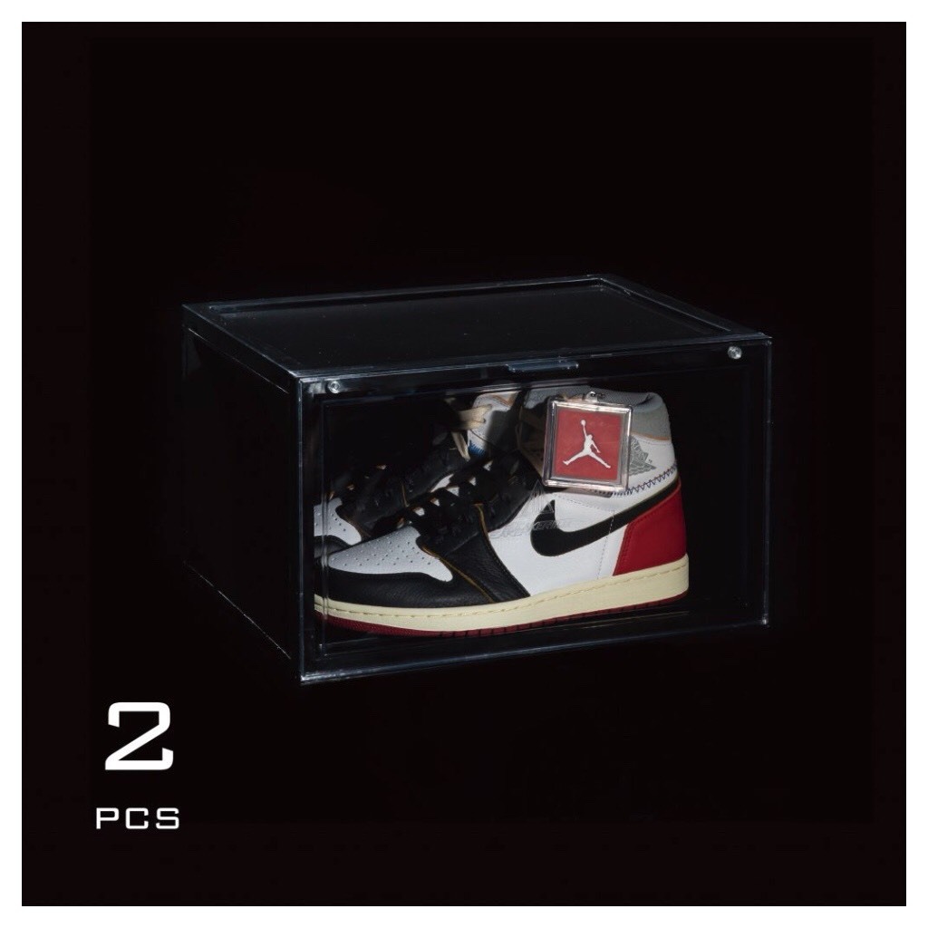 Sneaker Mob Sneaker Box 磁吸側開球鞋盒 一組兩入 透明 曜石黑
