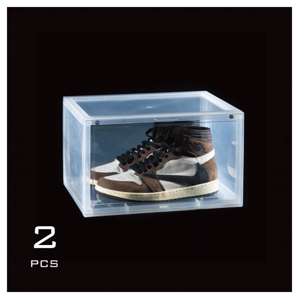 Sneaker Mob Sneaker Box 磁吸側開球鞋盒 一組兩入 透明 曜石黑