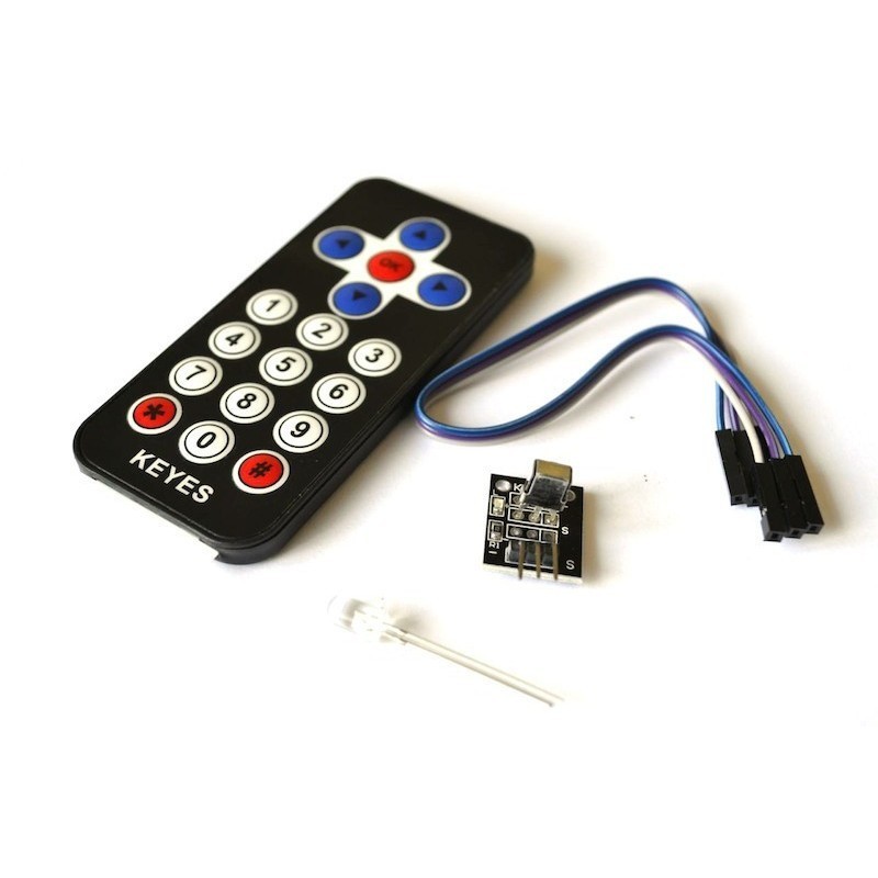 紅外無線遙控套件 黑色(相容Arduino)