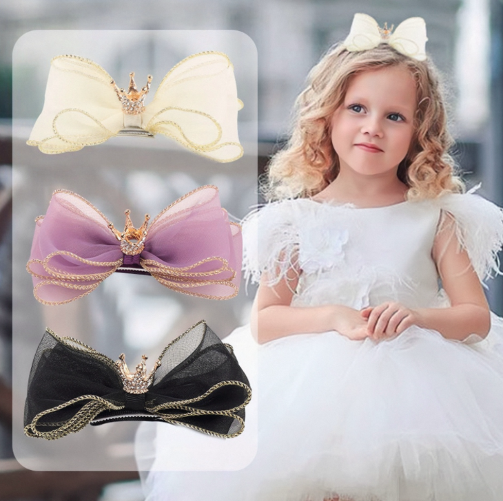 蝴蝶紗皇冠髮夾