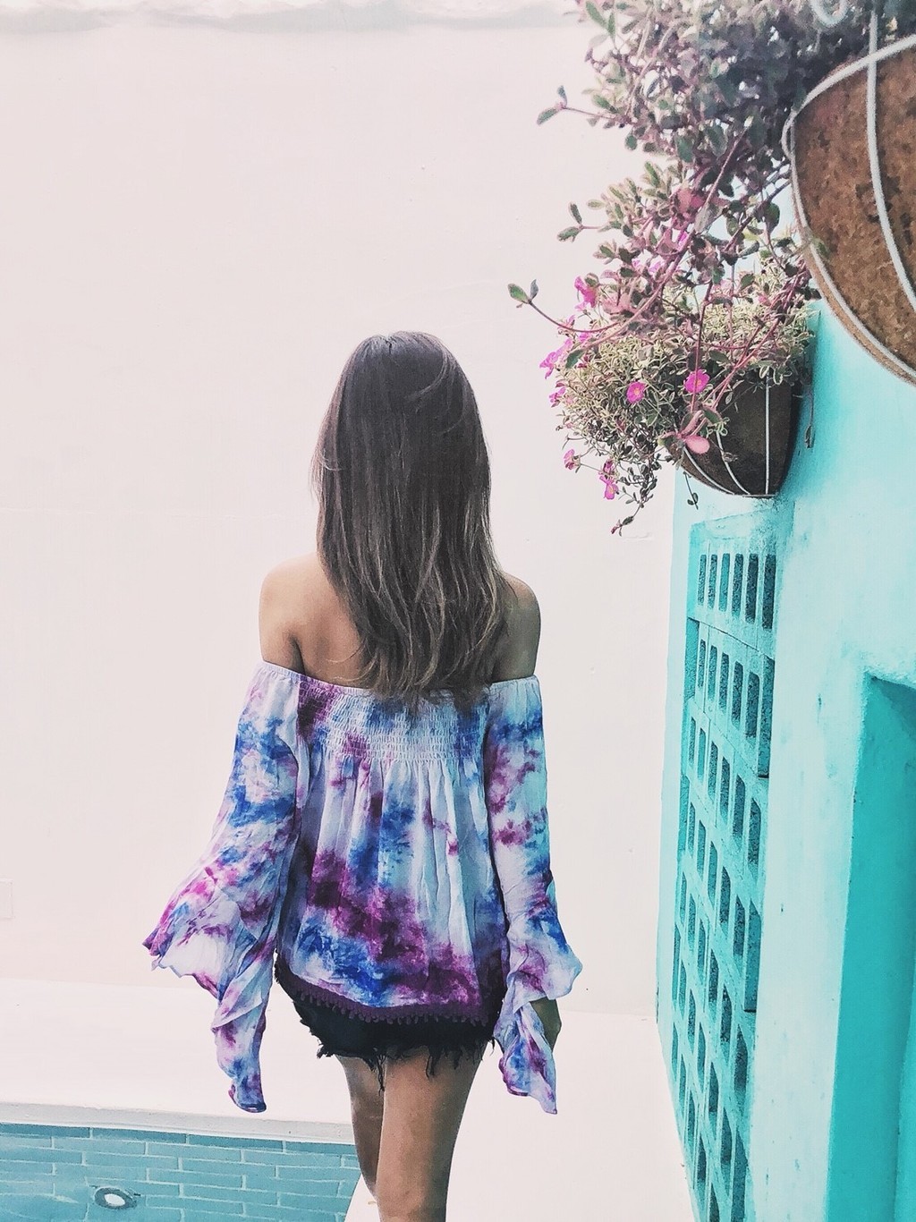 Endless love 無盡的愛 暈染一字領上衣