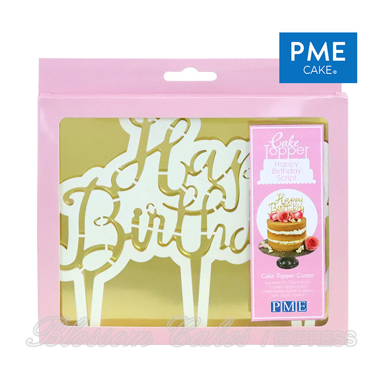 PME Cake Topper Cutter - Happy Birthday, Script