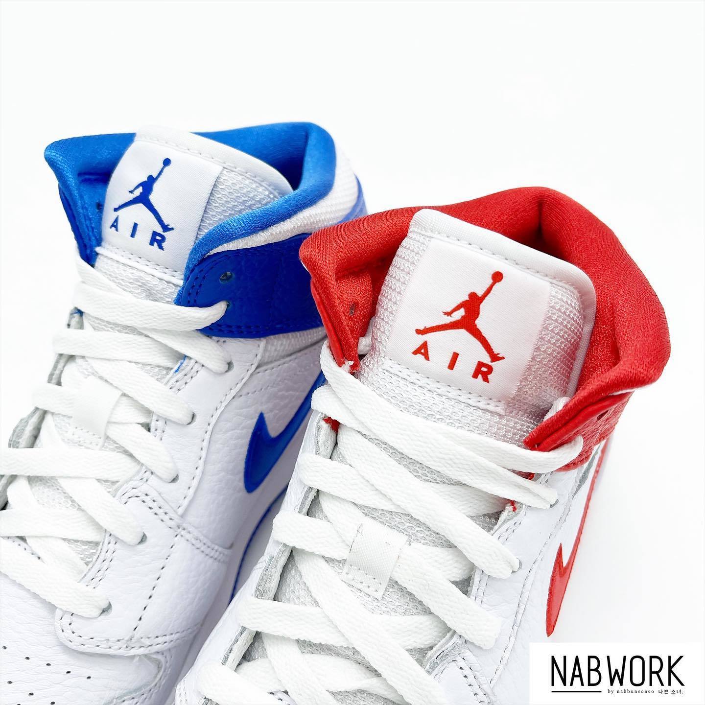 Air Jordan 1 Mid 85 White Red Blue (GS) DH0200-100