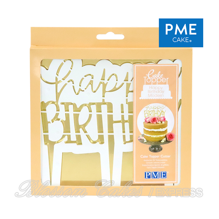 PME Cake Topper Cutter - Happy Birthday, Modern