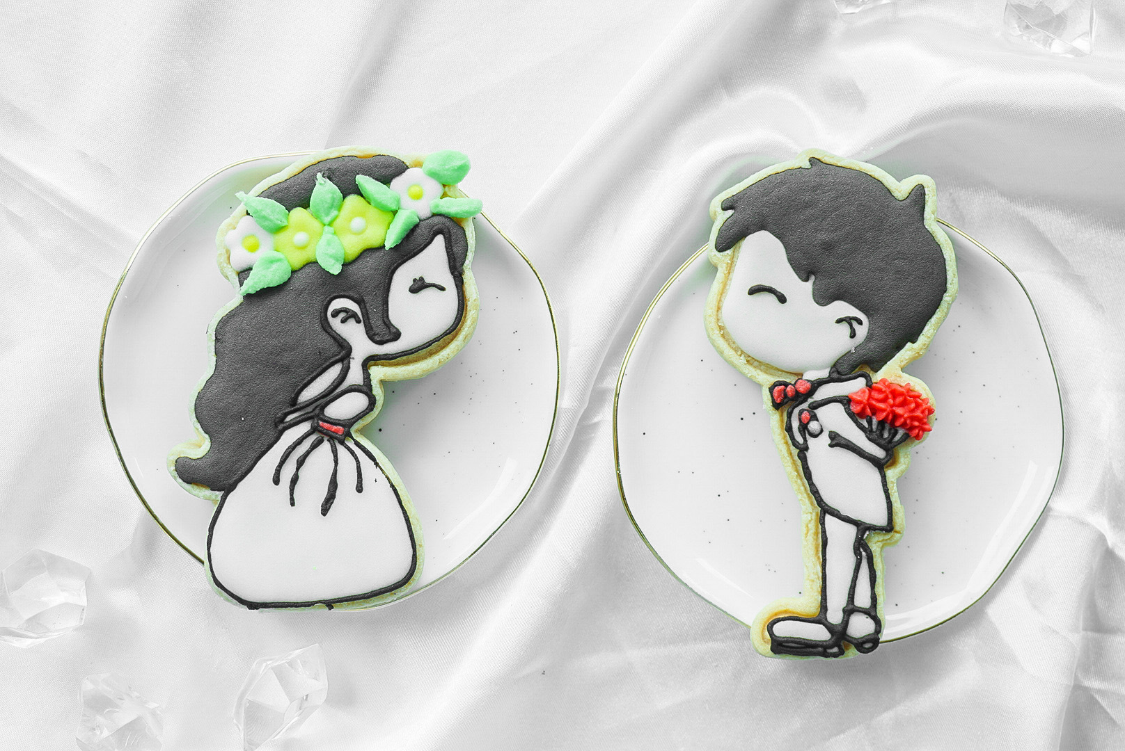 新娘新郎糖霜曲奇（一對）