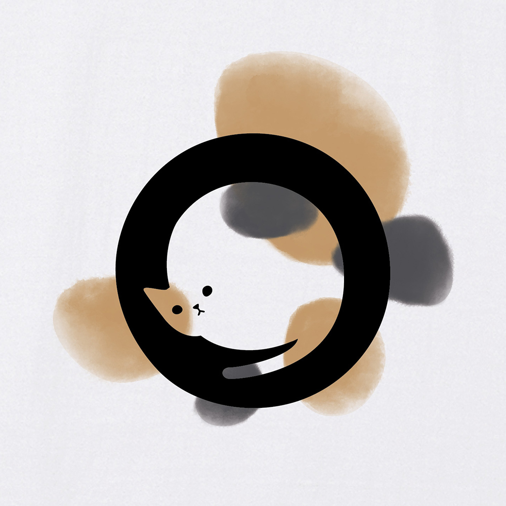 逗點貓T恤 - 三色貓