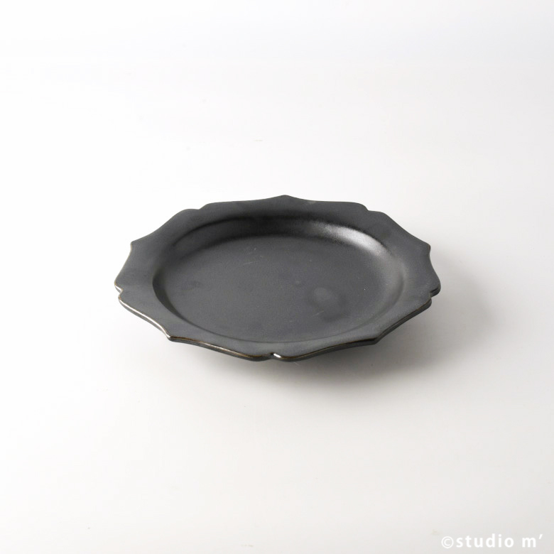 STUDIO M'-JOLIE6寸花形盤 黑