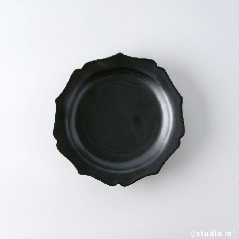 STUDIO M'-JOLIE6寸花形盤 黑