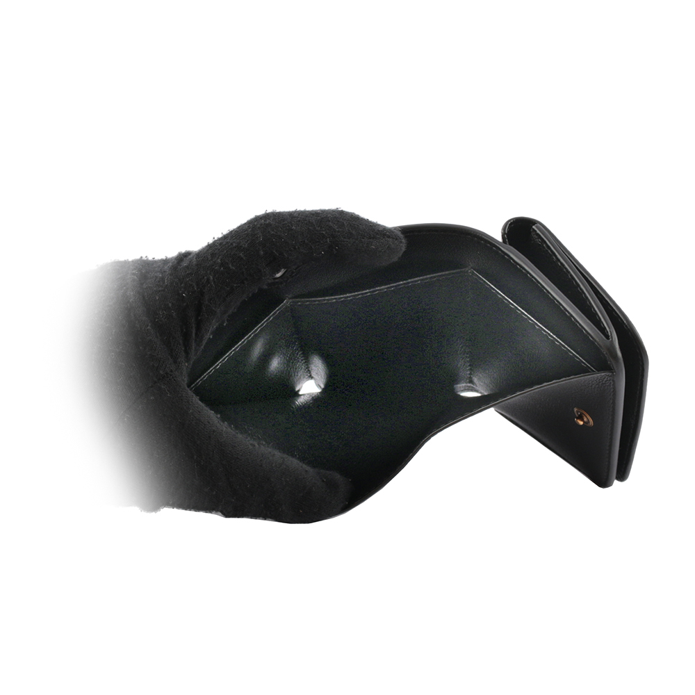 【BALENCIAGA】Mini款經典Logo牛皮壓釦三折短夾