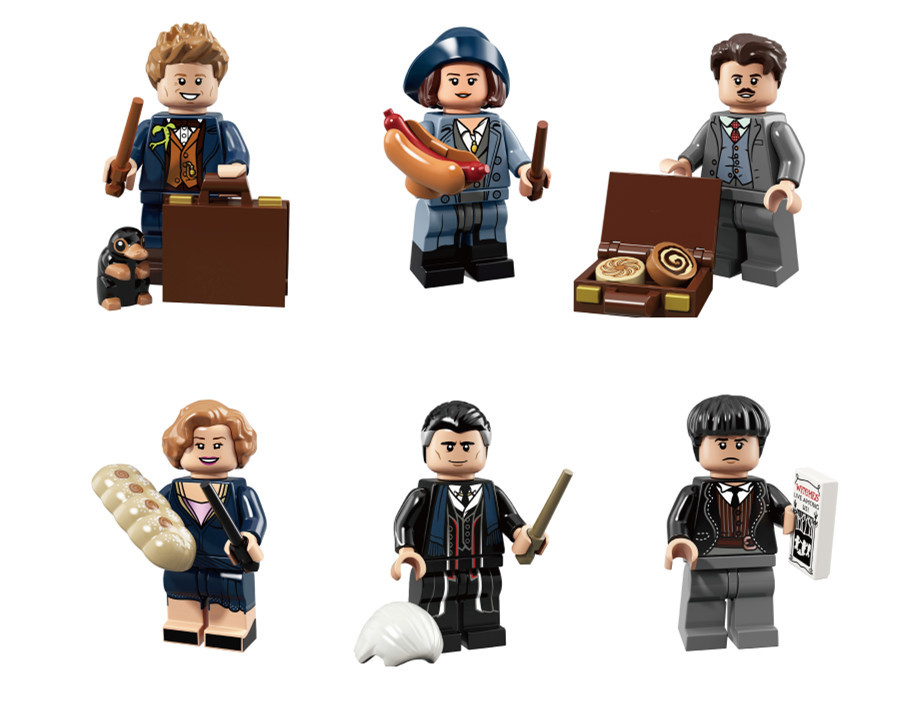 6pcs / LOT Fantastic Beasts Harry Potter Minifigs WM6042