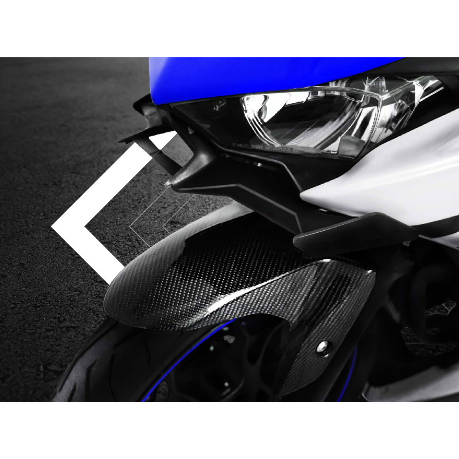 Carbon Fiber Front Fender for Yamaha YZF R3 R25 / MT03