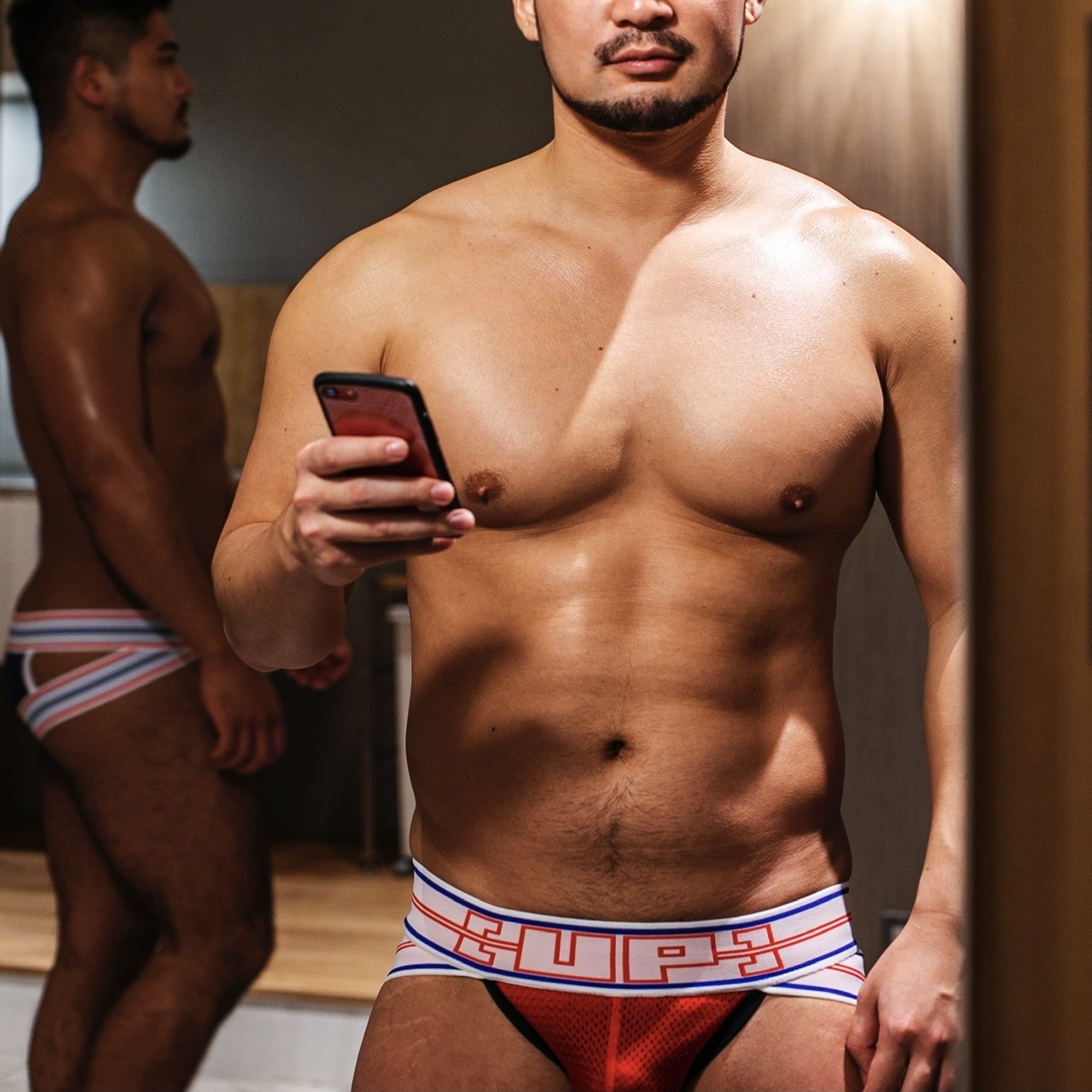 Cross UP 半透三角內褲 賽車紅