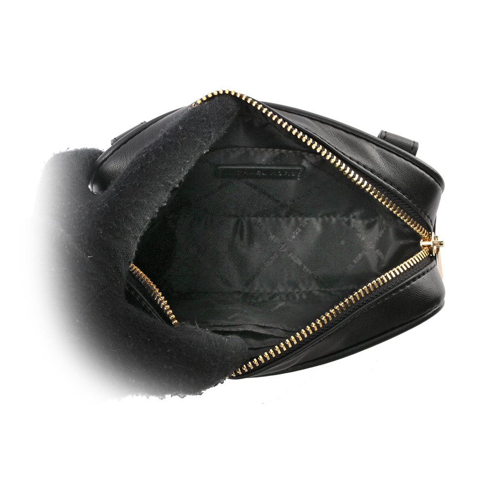 【Michael Kors】Rose 拚色皮革斜縫線設計腰包(迷你)(黑色/灰色/白色)35T0SXOC5U OPWHI