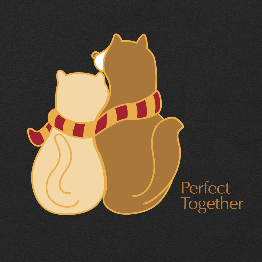 Perfect Together T恤 - 貓與狗