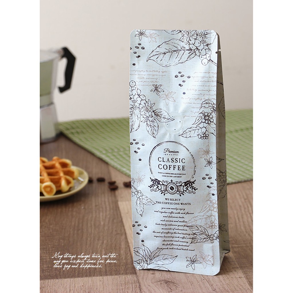 平底咖啡袋(半磅)-咖啡秘境 50入/包 9*24.5*6.5cm【4-260801】