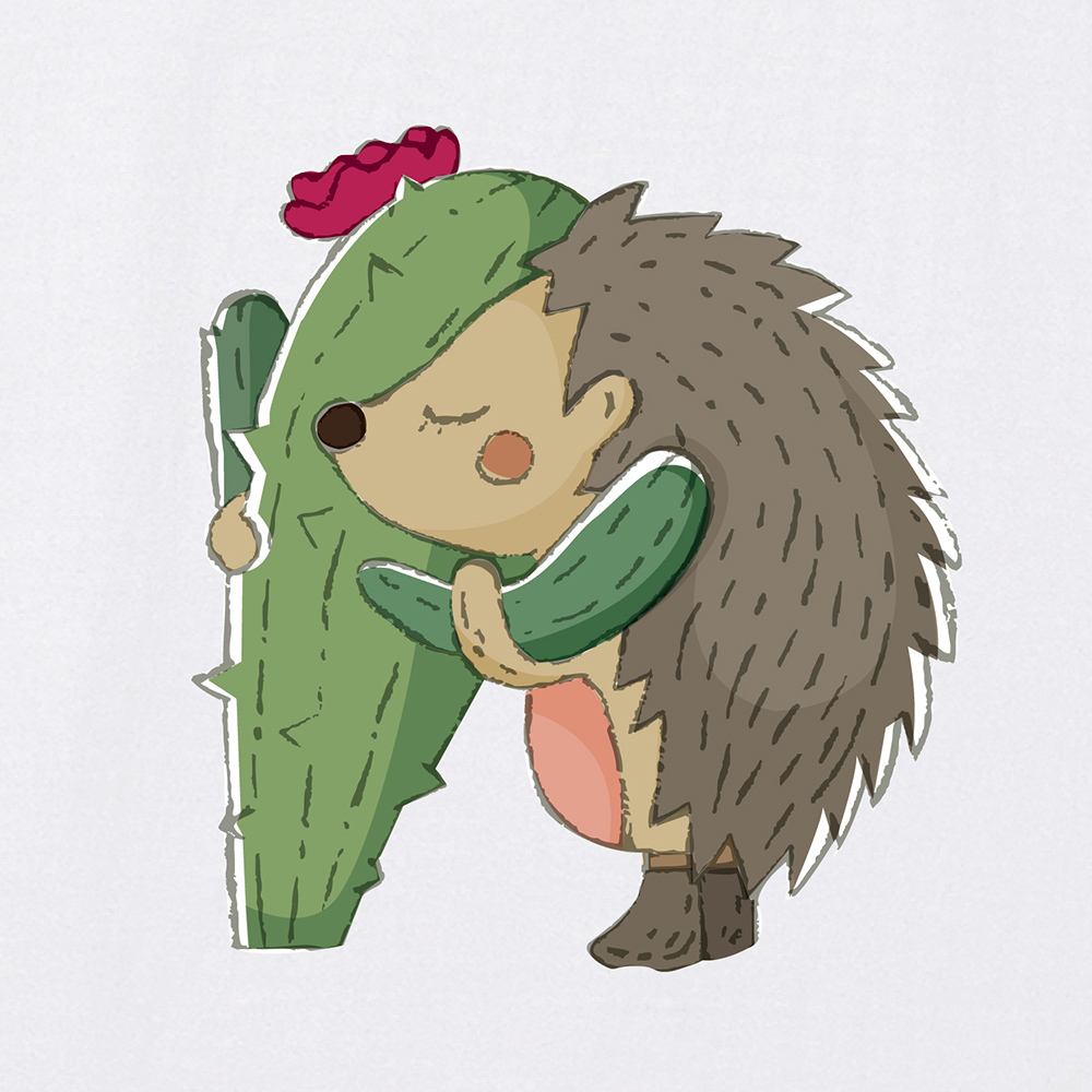 Perfect Together T恤 - 仙人掌與刺蝟