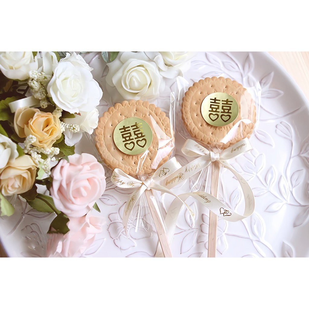 禮品貼紙-金囍 60*/2包入 3cm【01-09322】