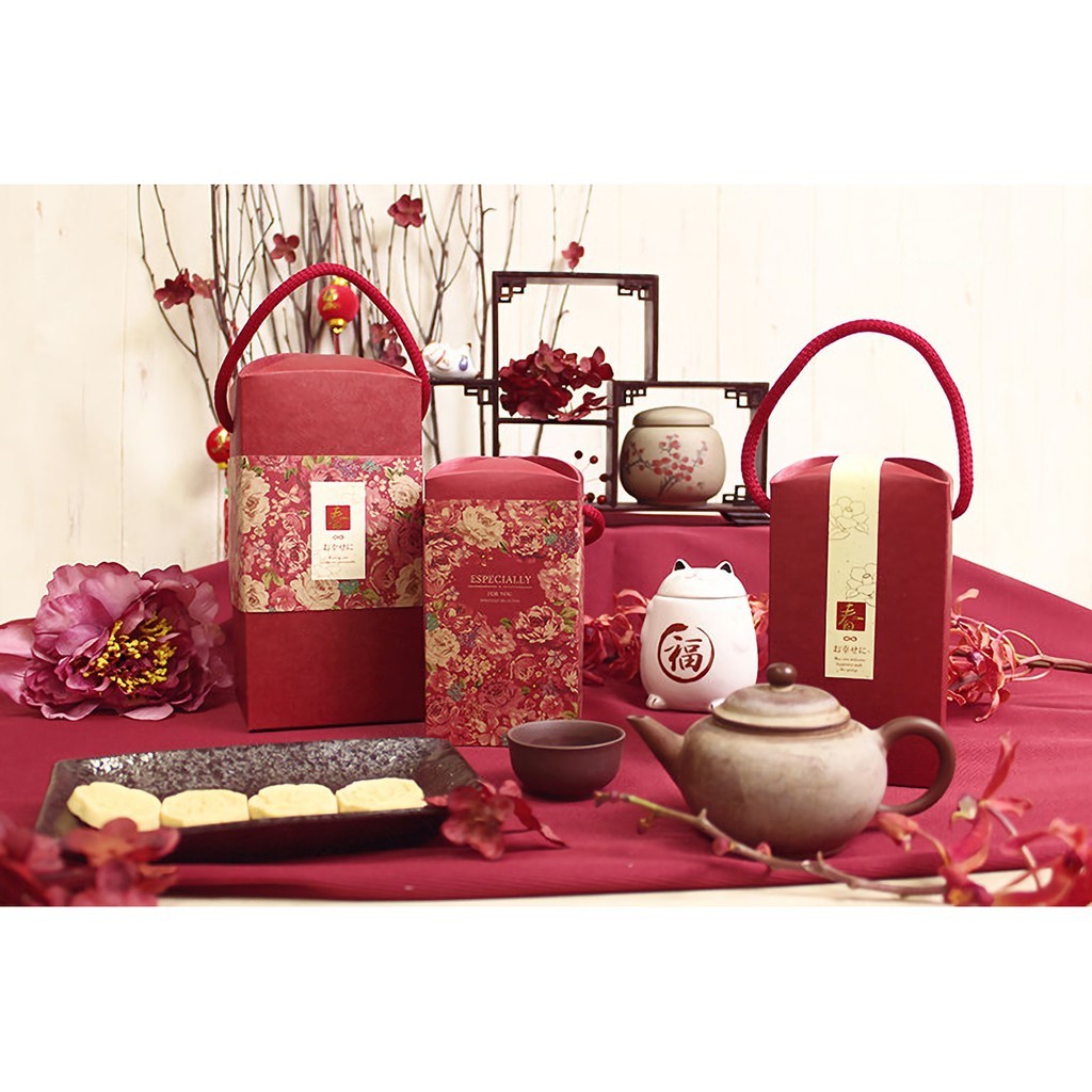 花苞提盒(大)-酒紅牛皮 10入 10*21*10cm【3-2917003】