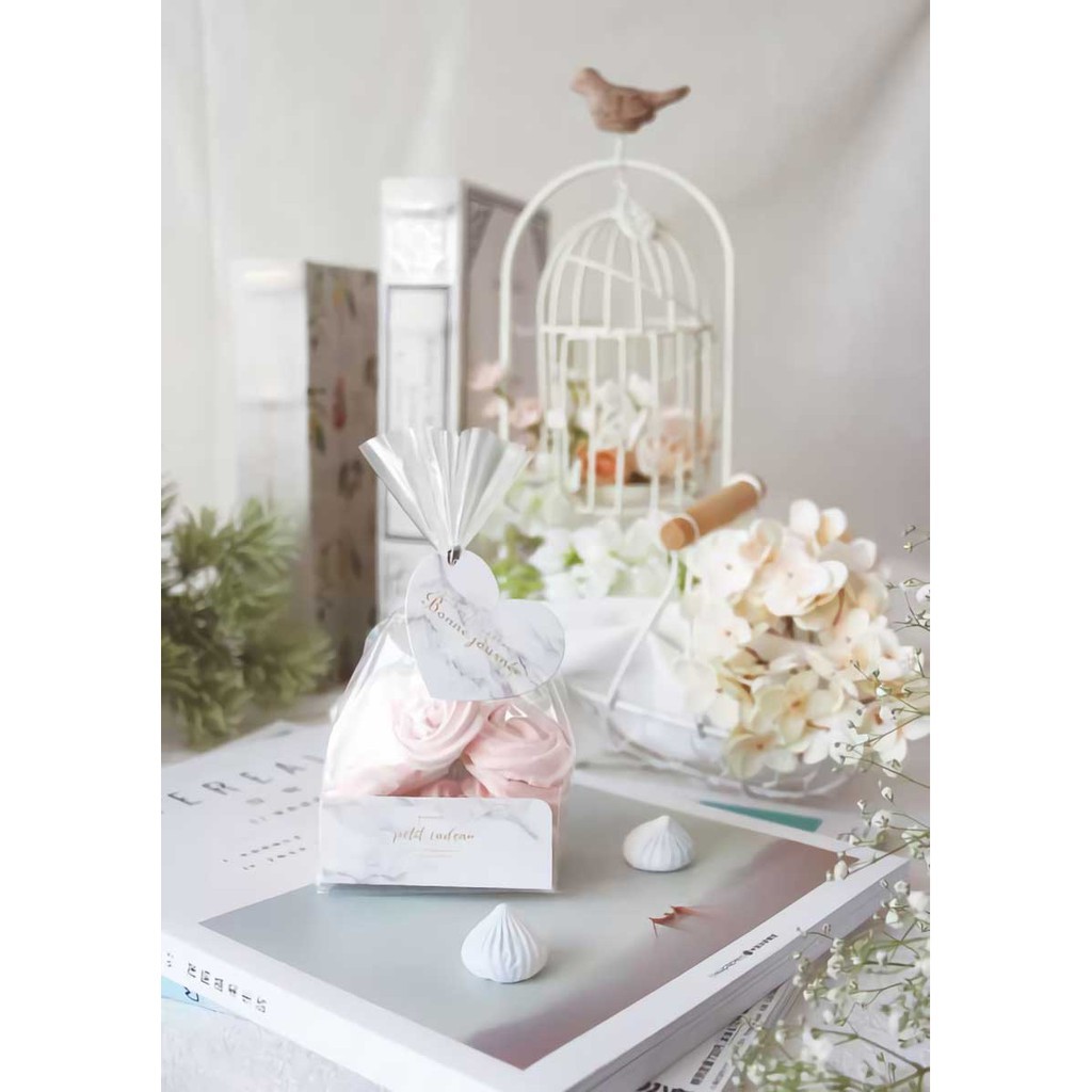 造型吊卡(愛心型)-大理石-灰 30入/包 5.5*5cm【6-745022】