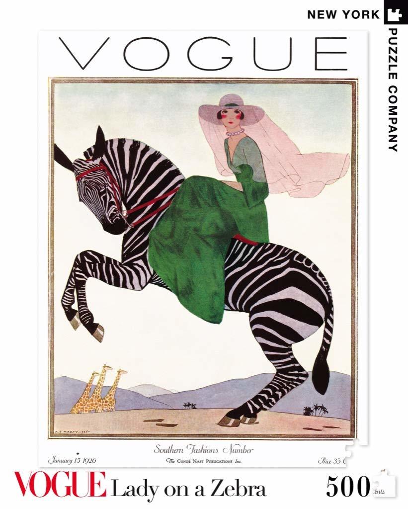 【NEW YORK PUZZLE COMPANY】時尚女士在斑馬上 500片拼圖