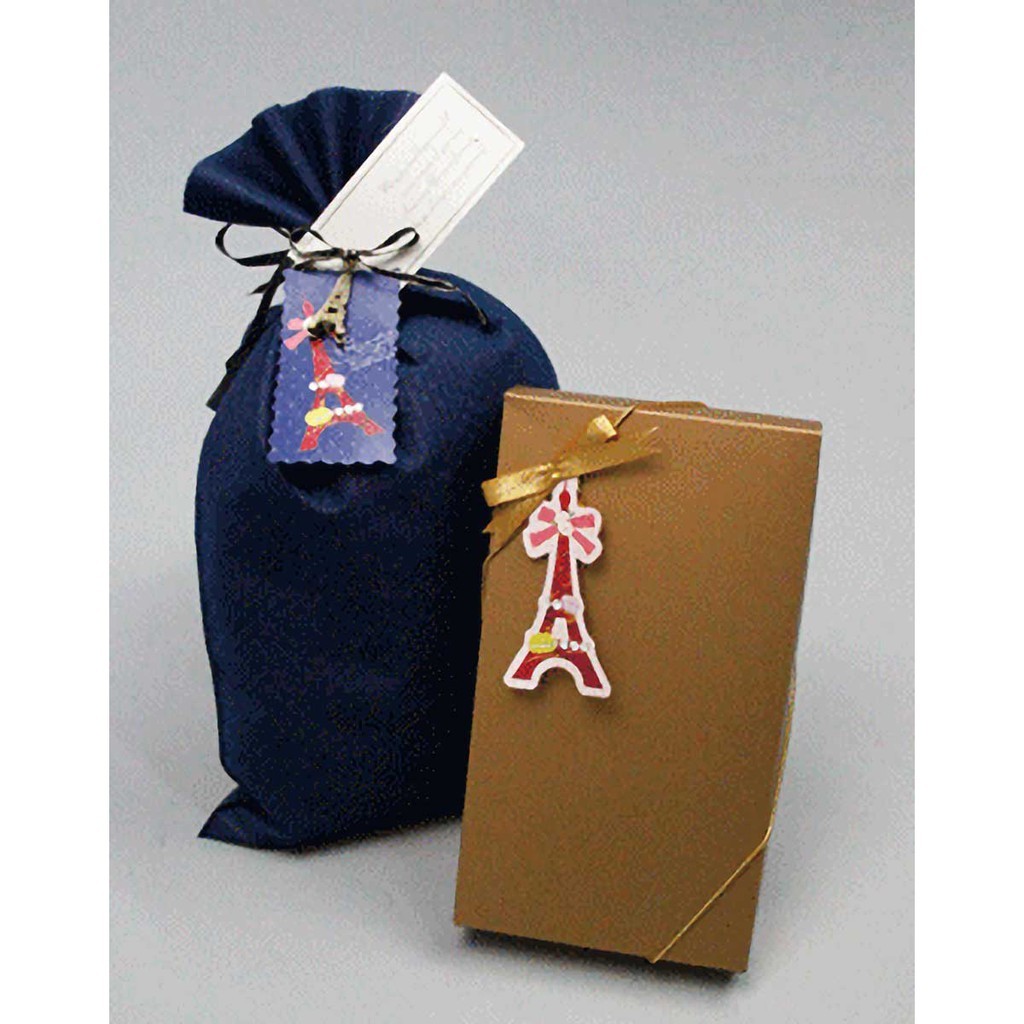 禮物吊卡-焦糖鐵塔 50入/包 4.5*9cm【6-741041】