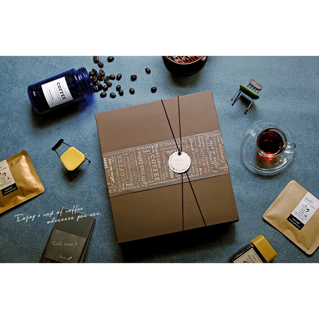 單層禮盒-牛皮咖啡 10入/包 【3-652002】