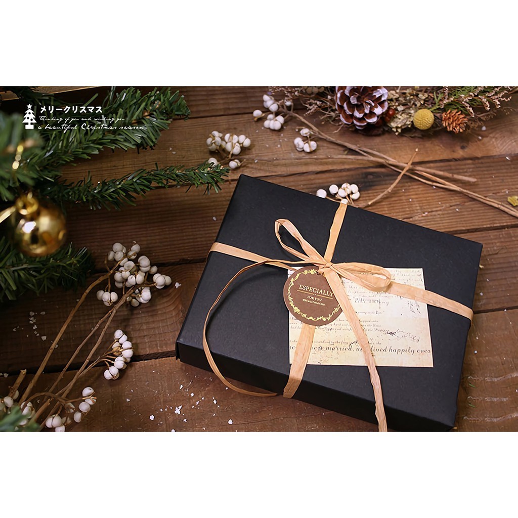 上下蓋黑卡紙盒 (長型) BT-02 10入/包 16*11.1*4*0.6cm【3-641002】