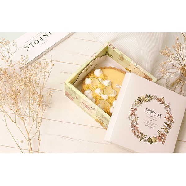 六吋 禮盒 內襯 (提把型) 白色無印 10入 19.5x19.5cm【3-990005-5】